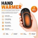 Portable Rechargeable Electric Hand Warmer with Fast Heating & USB Type-C Charging
